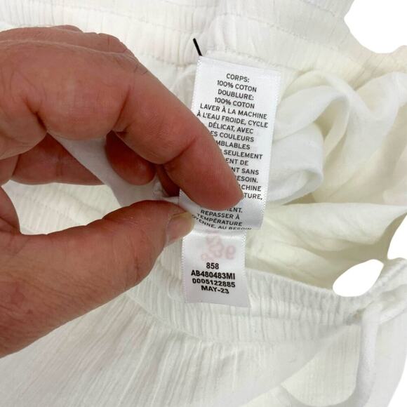 Abound Wide Leg Cotton Gauze Pants In White Brilliant Size Medium NWT $30 MSRP - Picture 9 of 9